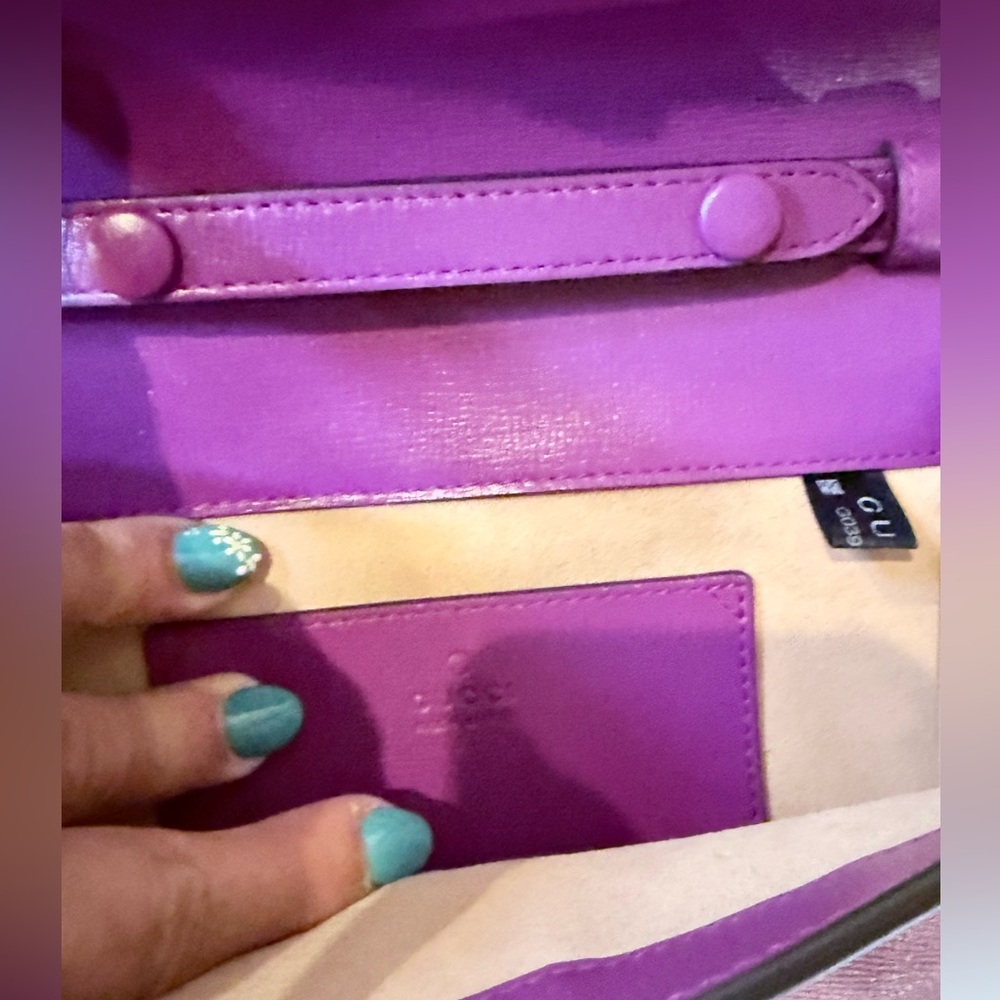 Gucci Purple Leather Women's Bag - Picture 8 of 11